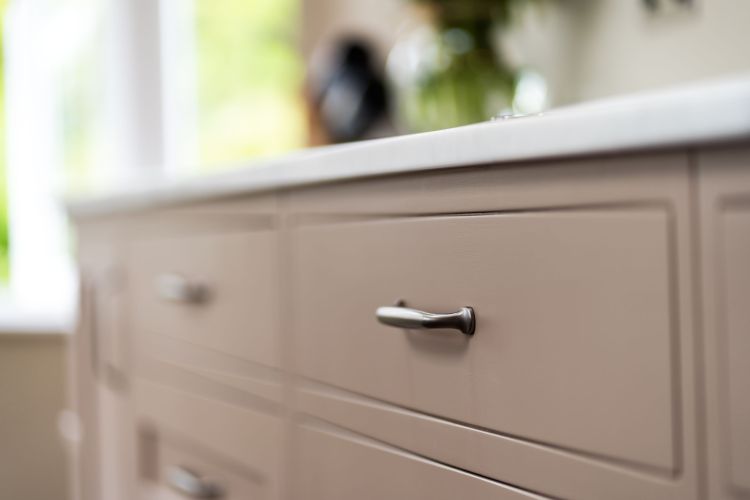 Kitchen Drawers Handle Closeup
